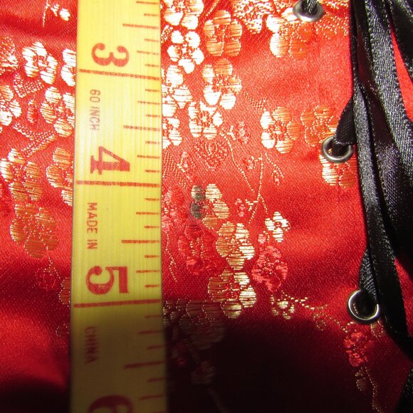 Red Asian Themed Corset Set - NEW - Large - Picture 7 of 9